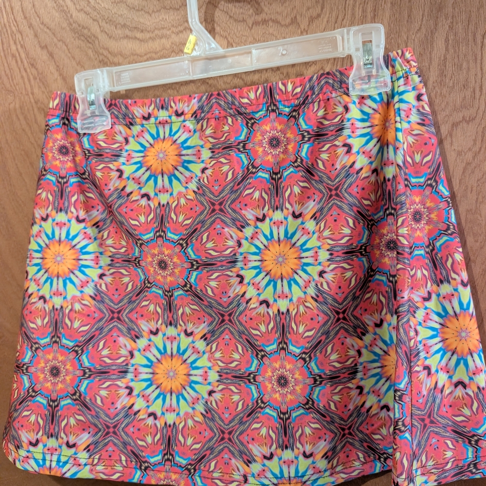 Vibrant Multicolor Skater Skirt